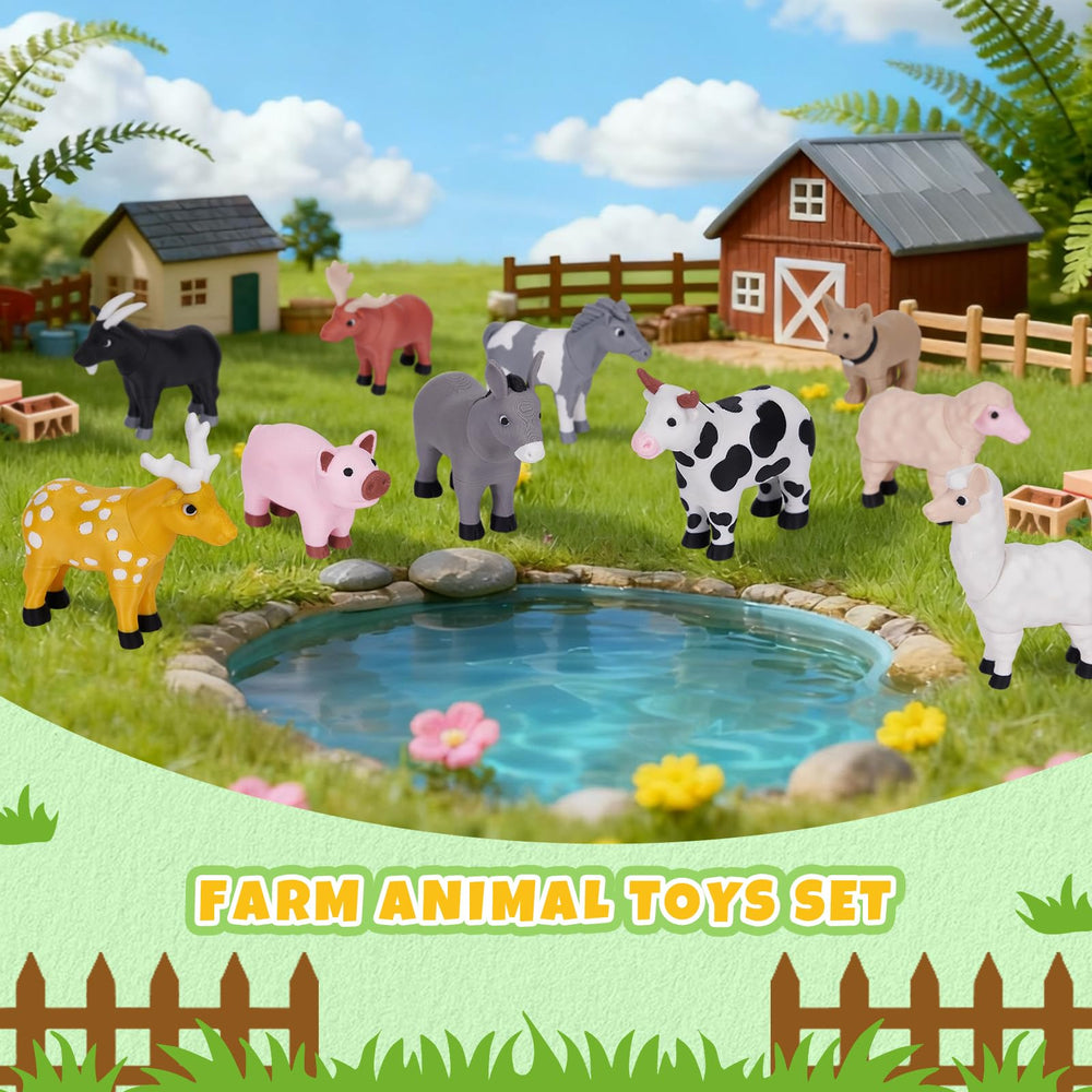 Cessfle creative-building magnets, kids swap parts for new farm scenes