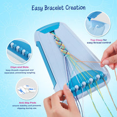 CEUCAL colorful threads and beads color coded for quick designs