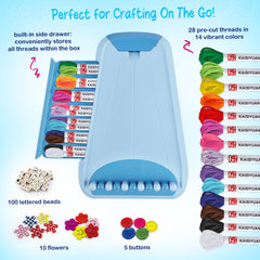 CEUCAL bracelet kit side drawer stores threads and beads for portable crafting