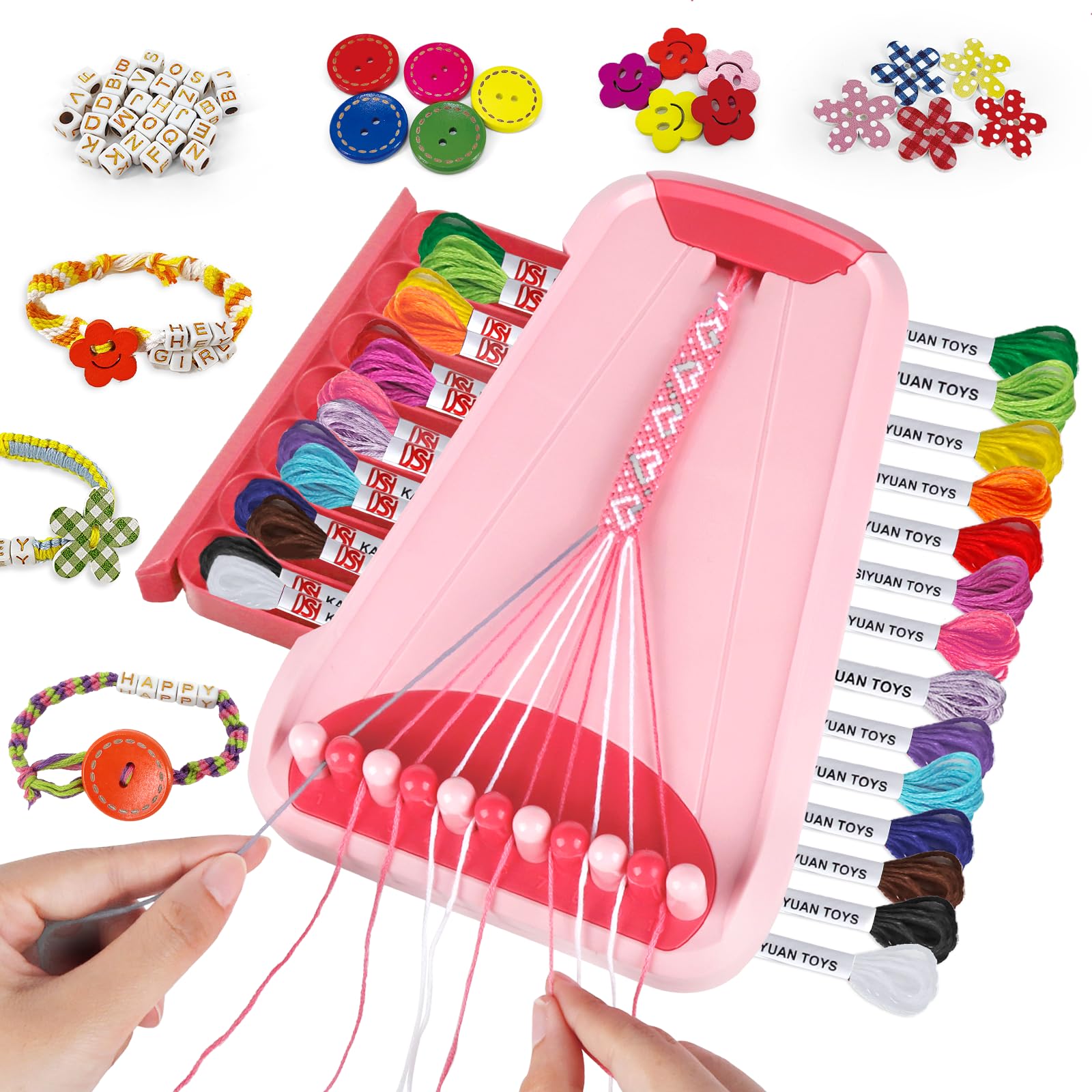 CEUCAL bracelet kit shows threads organized for smooth crafting sessions.