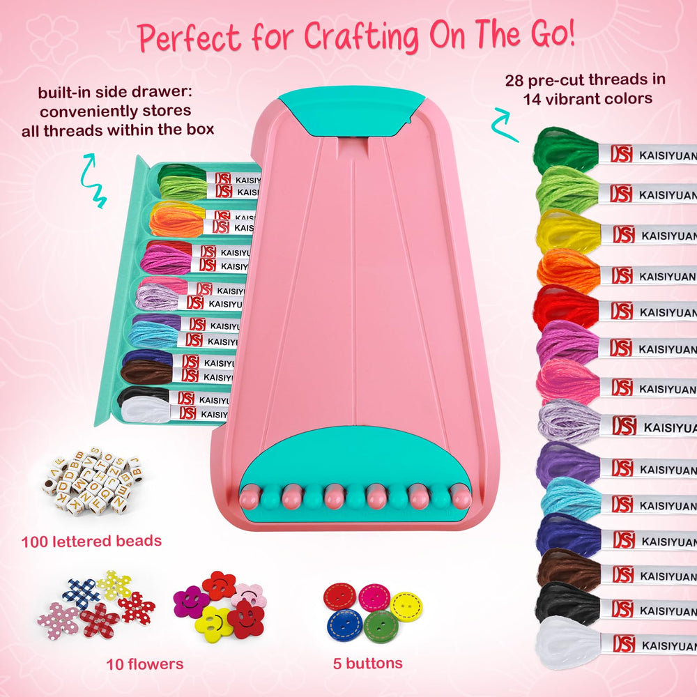 CEUCAL bracelet kit 14-color threads organized for vibrant designs