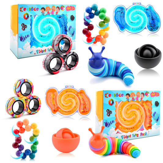 Cevioce 10pcs fidget toys pack showcasing variety for stress and focus
