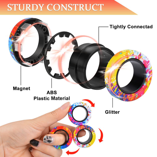 Cevioce anti-stress magnetic rings improving concentration and calm during work.