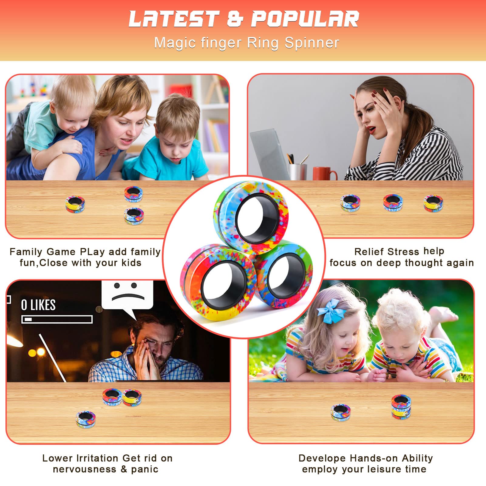 Cevioce Easter basket magnetic rings add playful stress relief for teens.