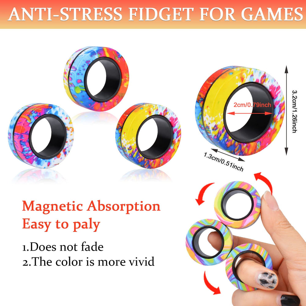 Cevioce easy-to-play magnetic rings for solo or group fidget games.