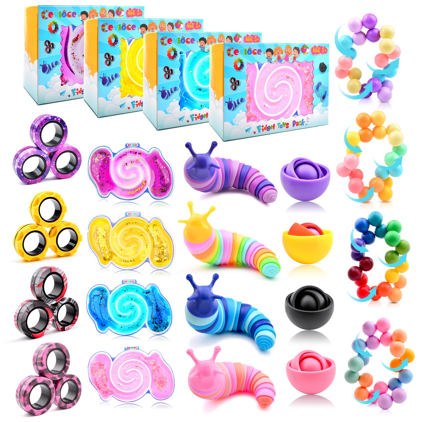 Cevioce fidget gyro toy for focus and stress relief during work or study