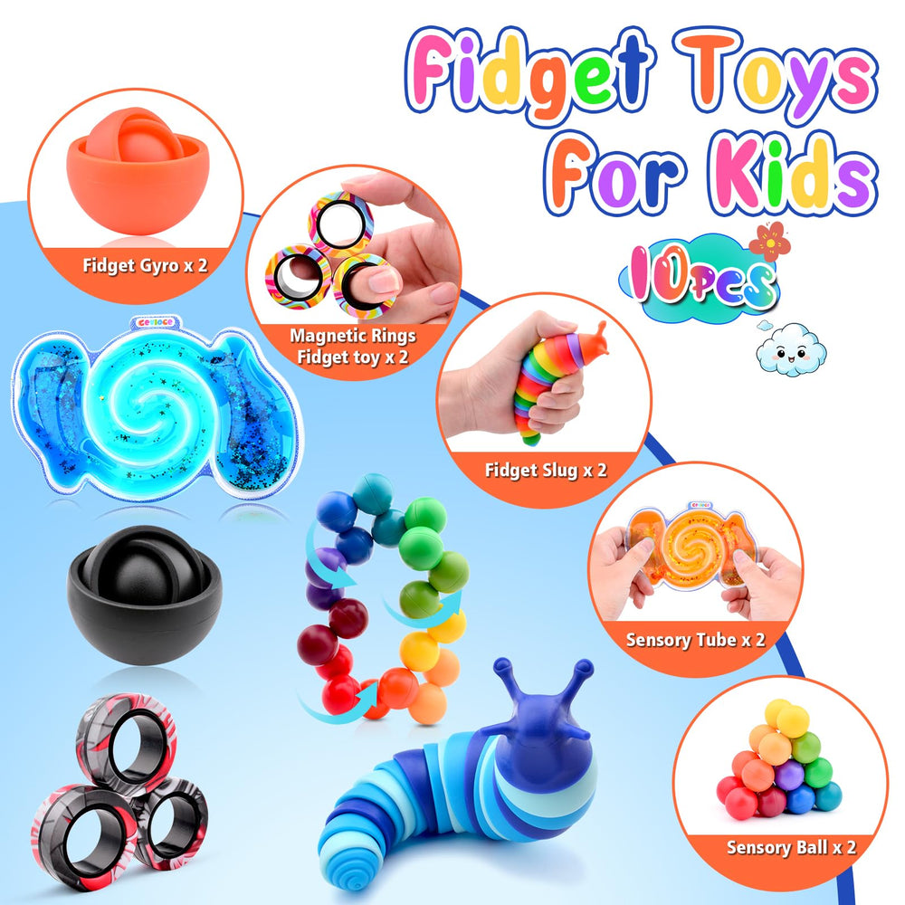 Cevioce fidget gyro toy with spinning action for calming play
