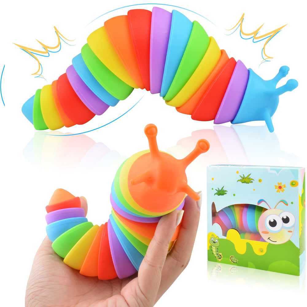 Cevioce fidget slug in blue stretching for tactile focus