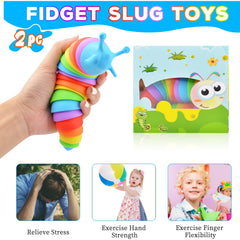 Cevioce fidget slug green flexible body for hand exercise