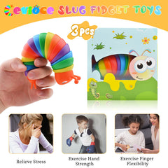 Cevioce slug toy with soft silicone head and tail for gentle handling.
