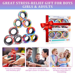 Cevioce magnetic rings handled by adults and teens, versatile fidget option.