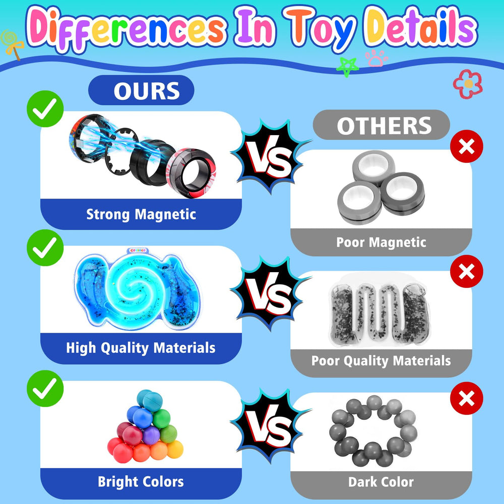 Cevioce magnetic rings fidget set helps calm nerves with engaging clicks.