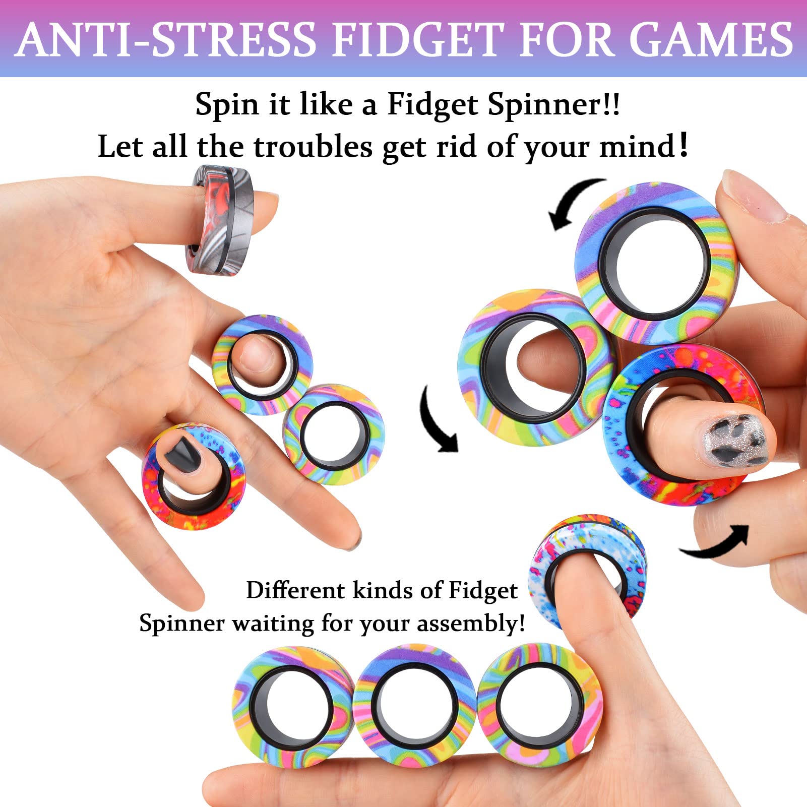 Pocket-sized Cevioce magnetic rings, travel-friendly for on-the-go moments.