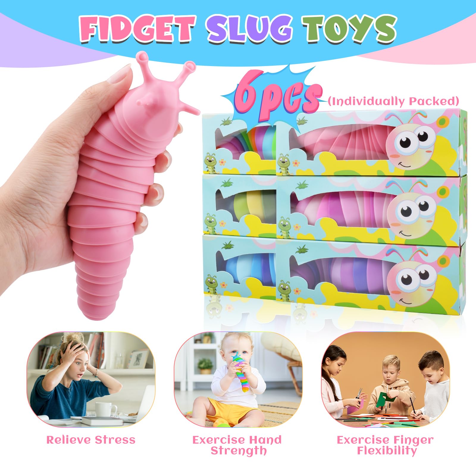 Cevioce portable slug blue fidget for quick decompression anywhere.