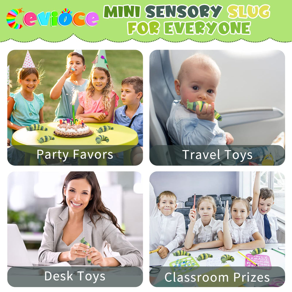 Cevioce Sensory Slug Green desk use supports quick decompression.