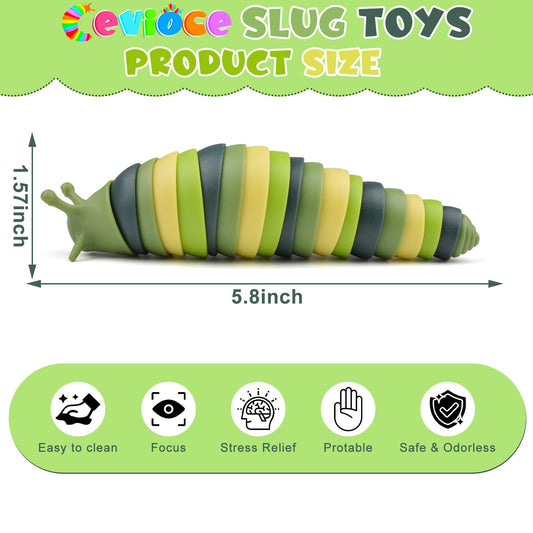 Cevioce Sensory Slug Green hand-held use promotes focus during work.