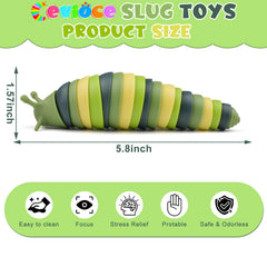 Cevioce Sensory Slug Green hand-held use promotes focus during work.