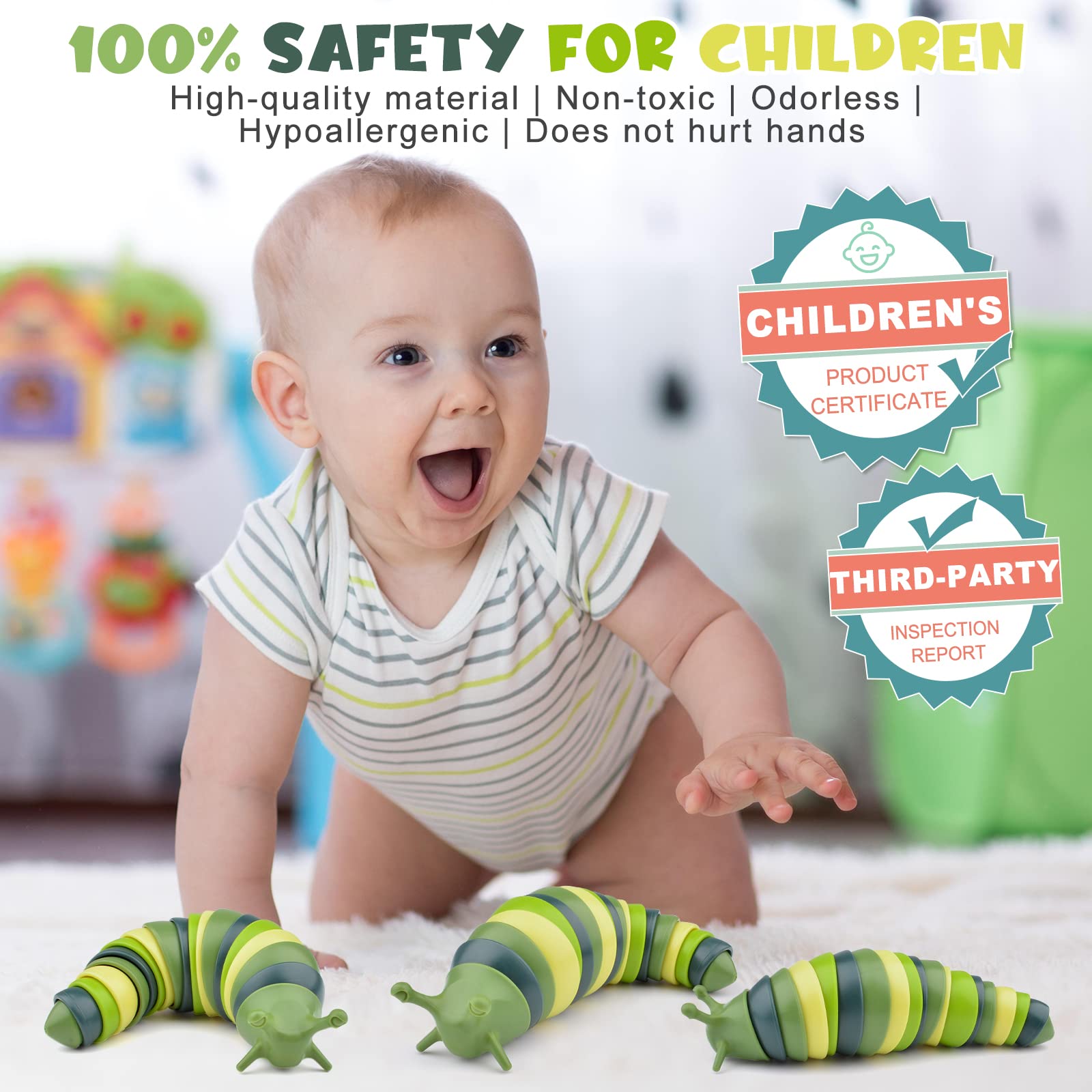 Cevioce Sensory Slug hand held for grip strengthening and focus