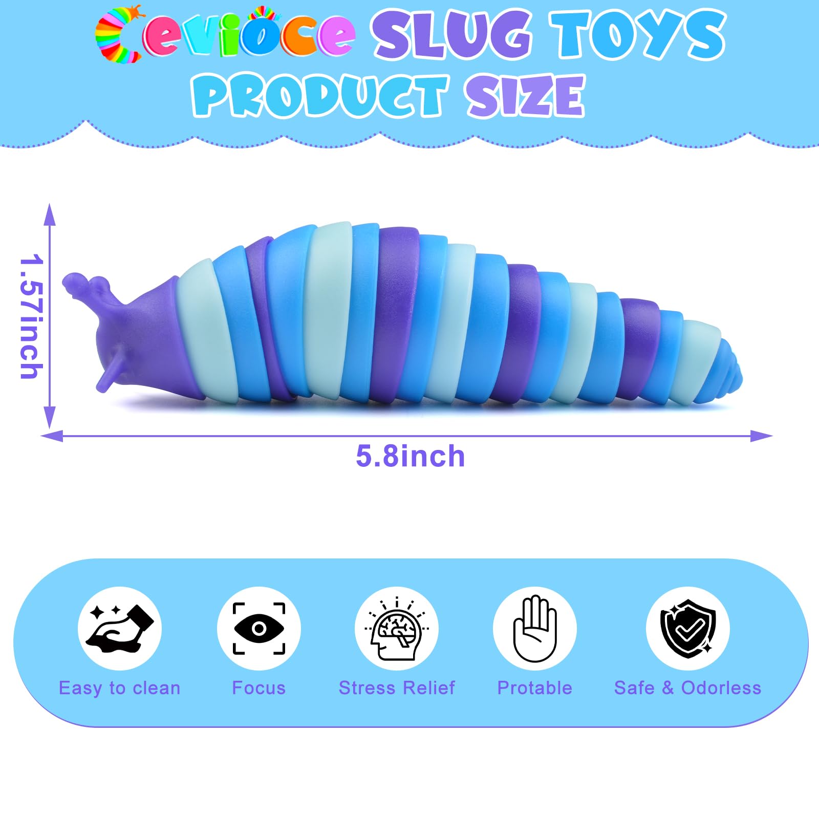 Cevioce Sensory Slug portable design for on-the-go decompression.
