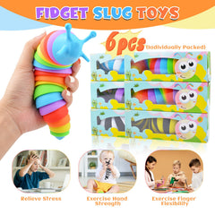Cevioce Sensory Slug Toy, compact size for portable play anywhere.