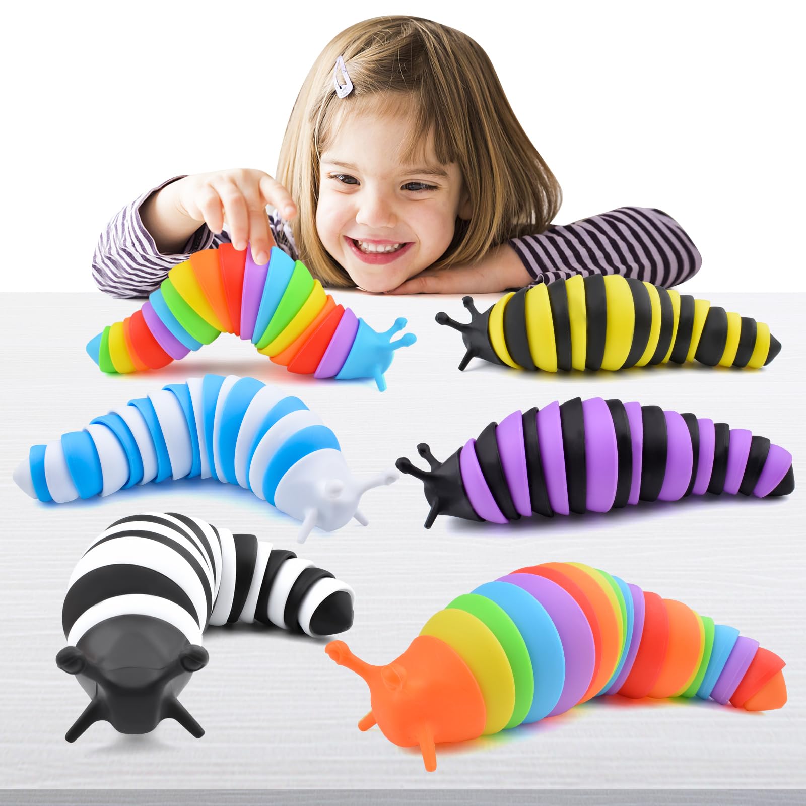 Cevioce Sensory Slug Toy, cute action, ideal for tactile play and stress relief.