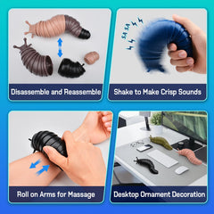 Cevioce Sensory Slug Toy on desk highlights portable fidget for concentration.