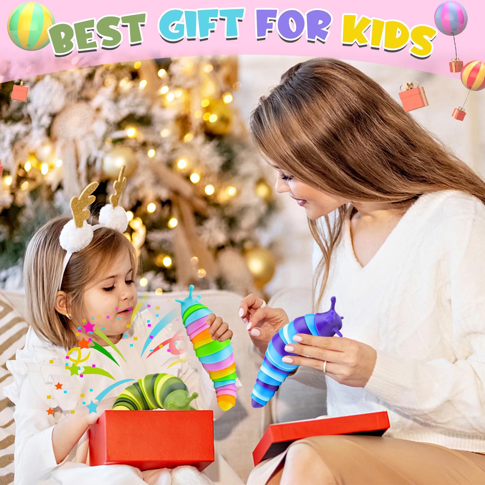 Cevioce sensory slug toy gift pack ideal for birthdays and holidays.