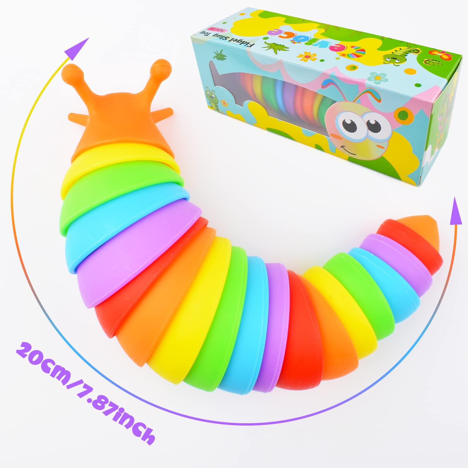Cevioce Sensory Slug Toy, hand exercise, builds dexterity and grip strength.