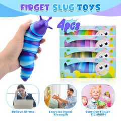 Cevioce Sensory Slug Toy on table demonstrates easy, moveable play