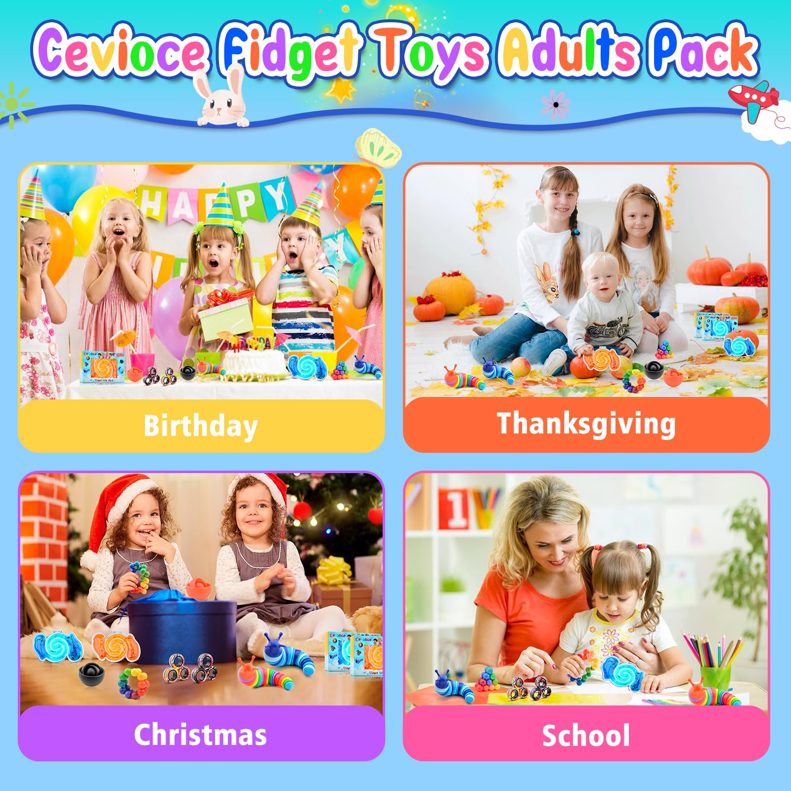 Cevioce sensory tube toy designed for fidgety hands and concentration