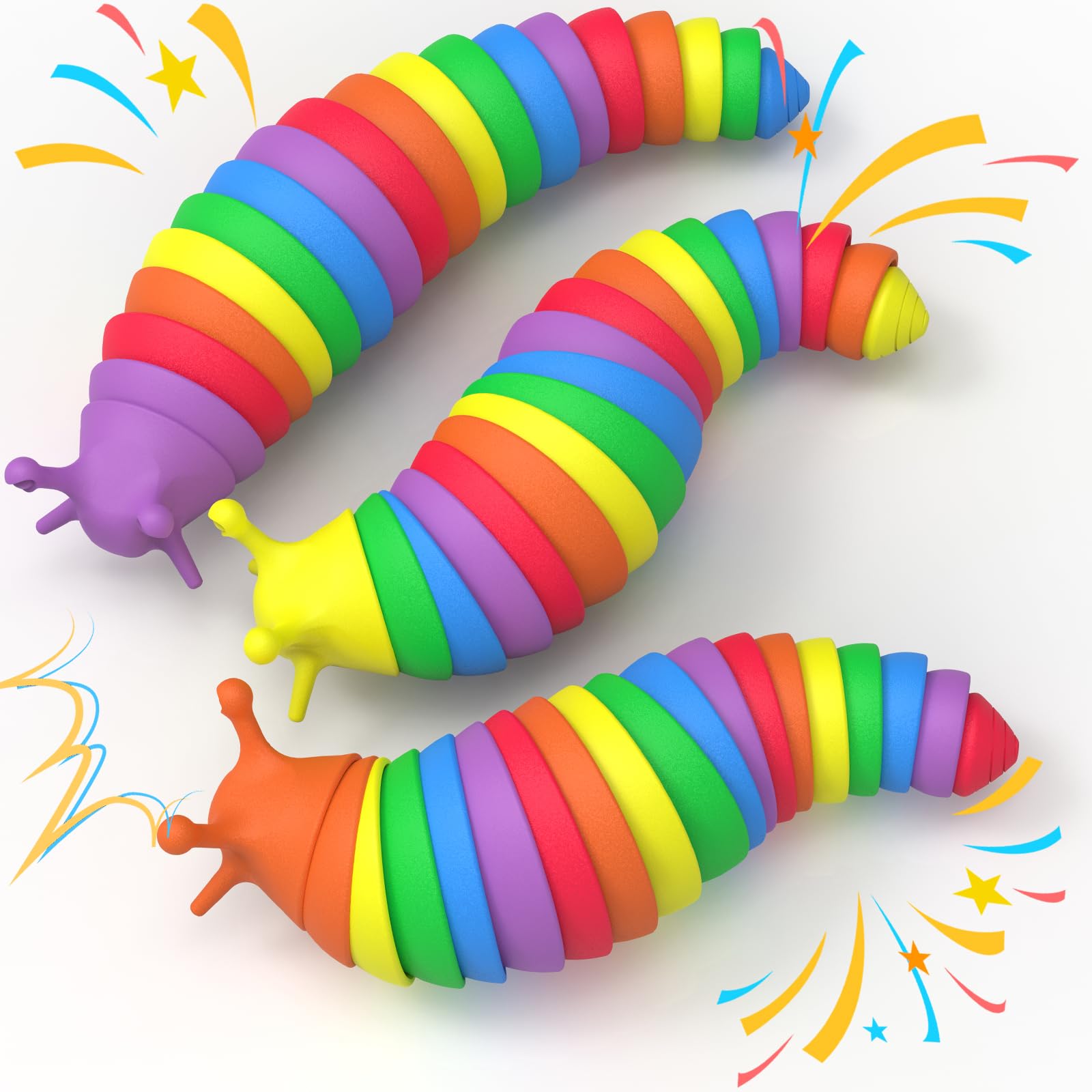 Cevioce slug fidget toy wiggle and crawl enhances fine motor play for kids