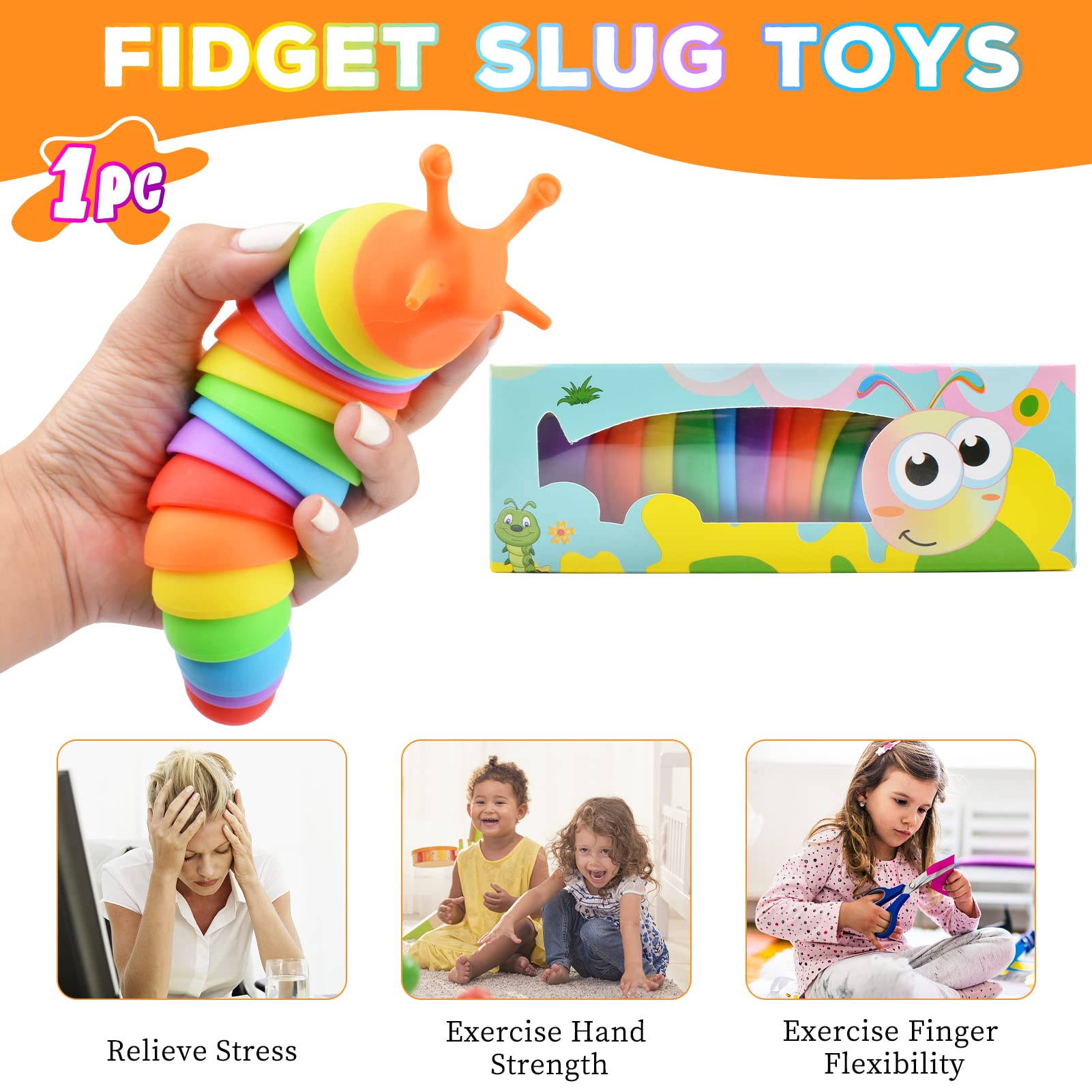 Cevioce slug toy packaging shown as a gift-ready box.