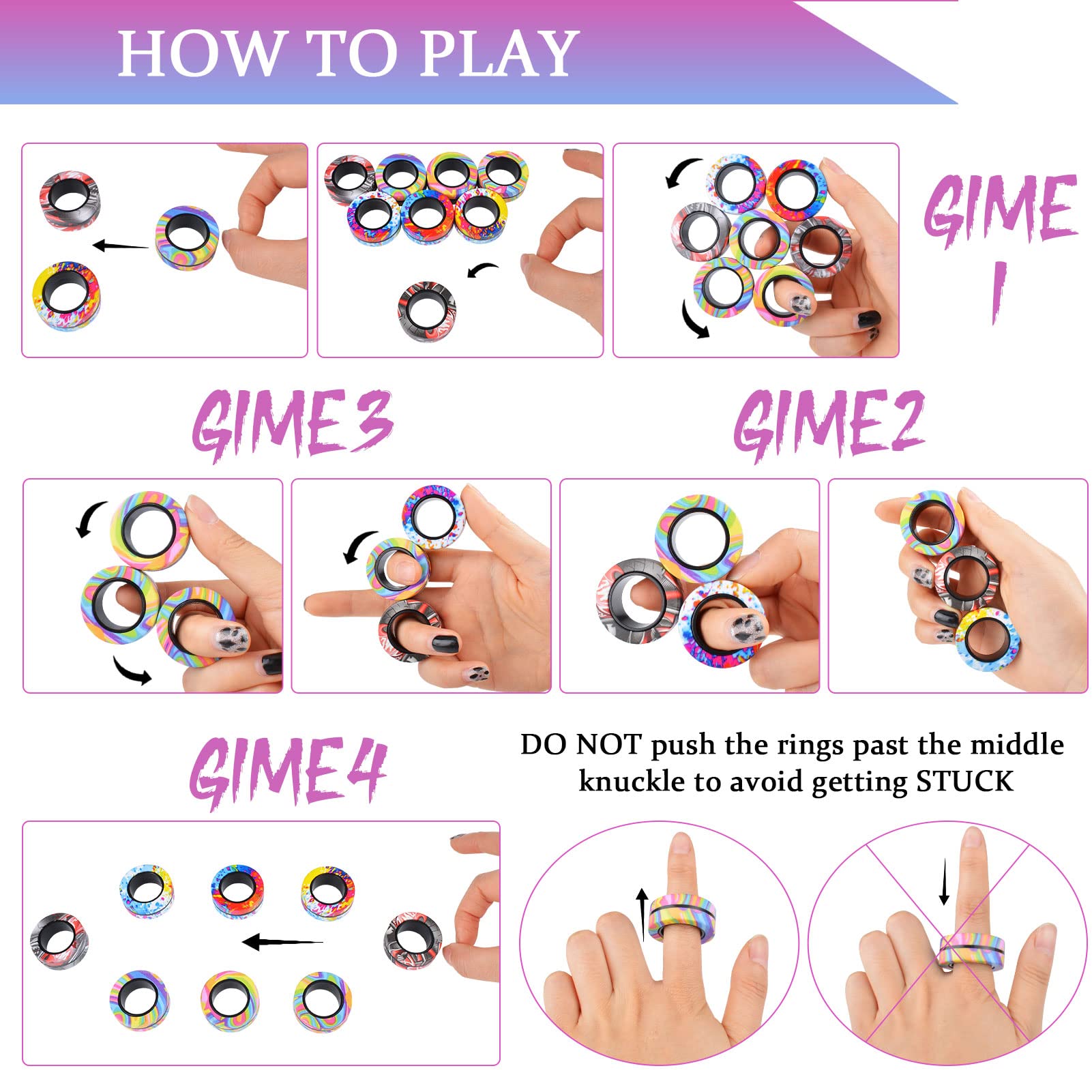 Cevioce magnetic rings, perfect Valentine gift for adults seeking mindful play.