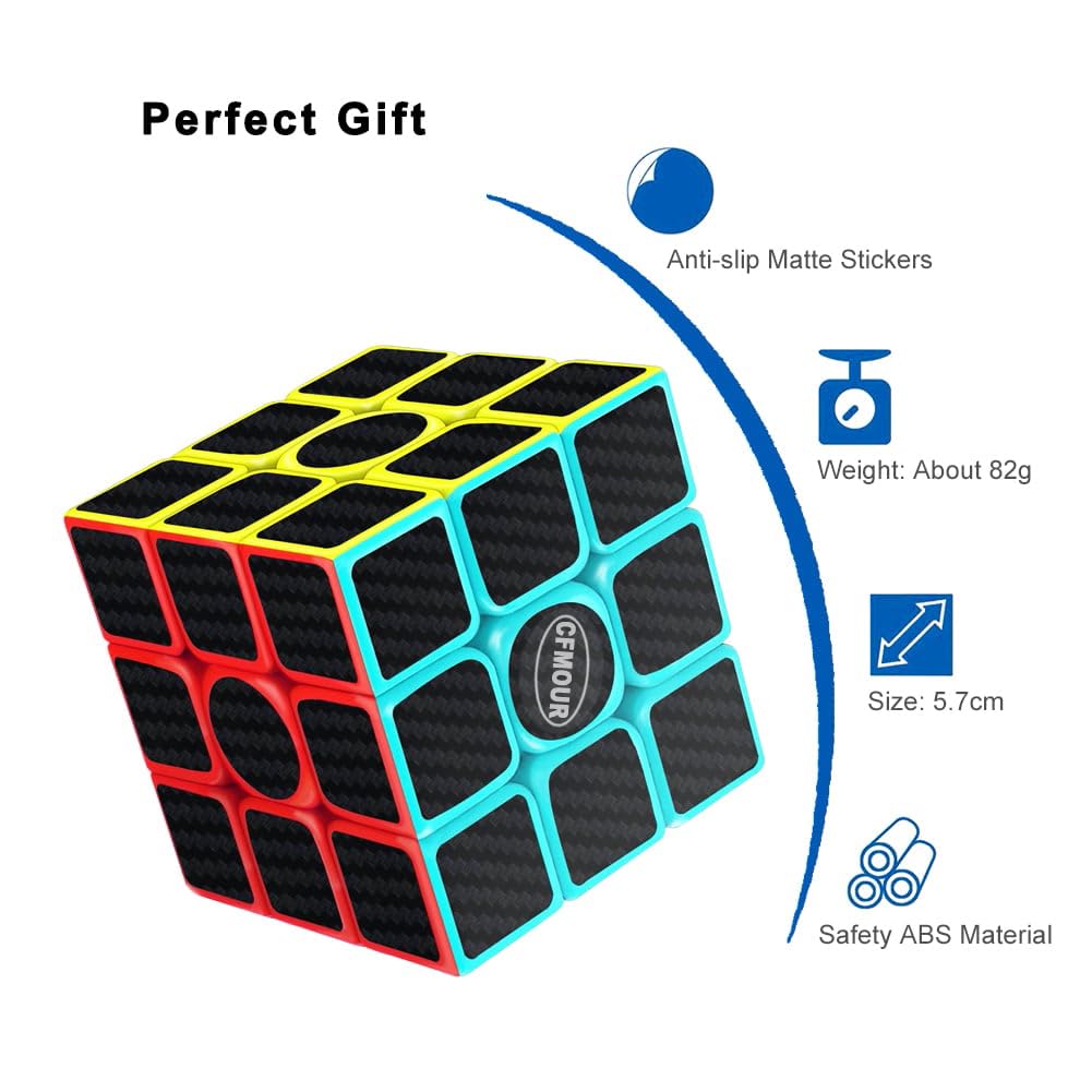 CFMOUR Original Speed Cube 5x5 closeup in black for precise control.