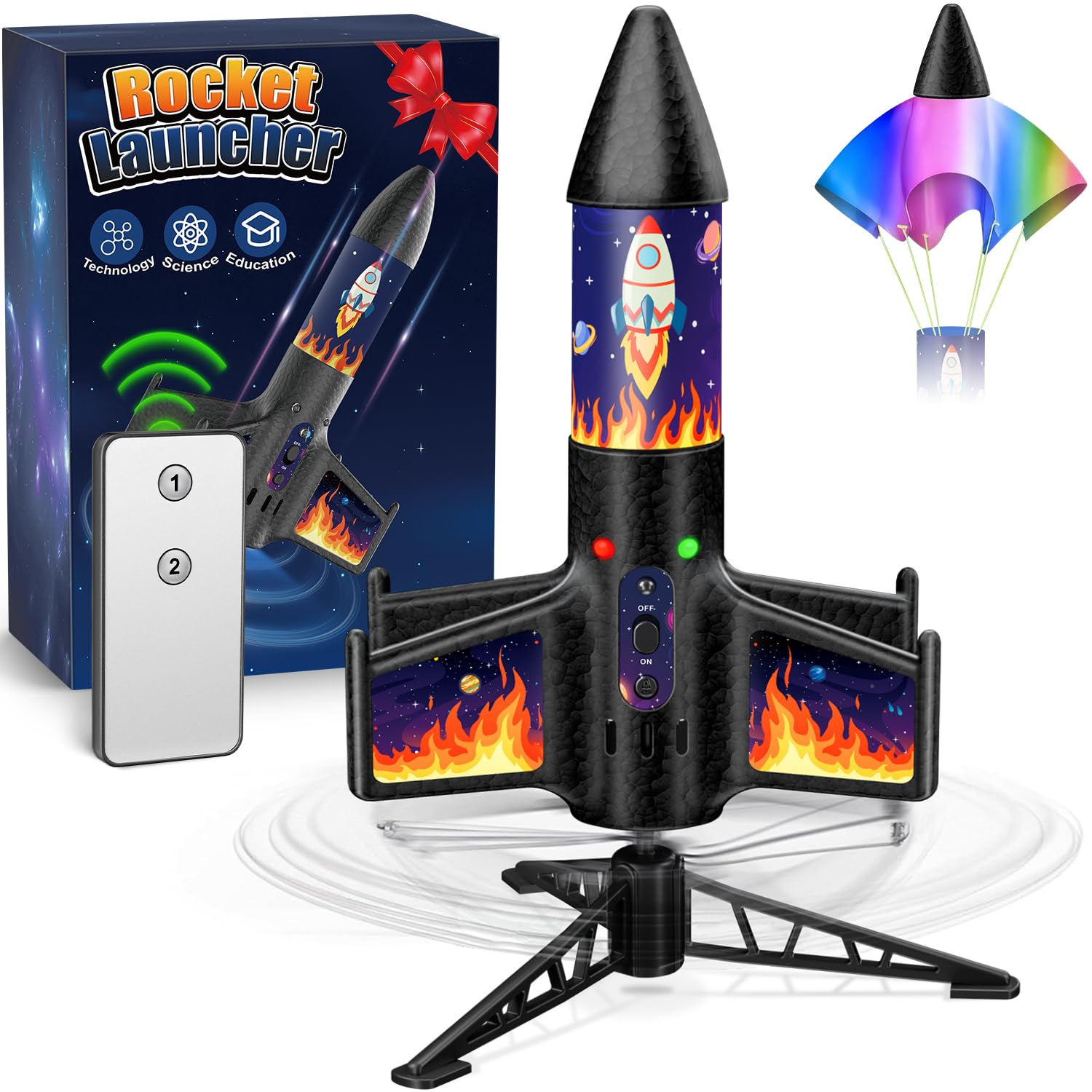 CGGSNDF rocket launcher at 150ft flight for safe backyard fun