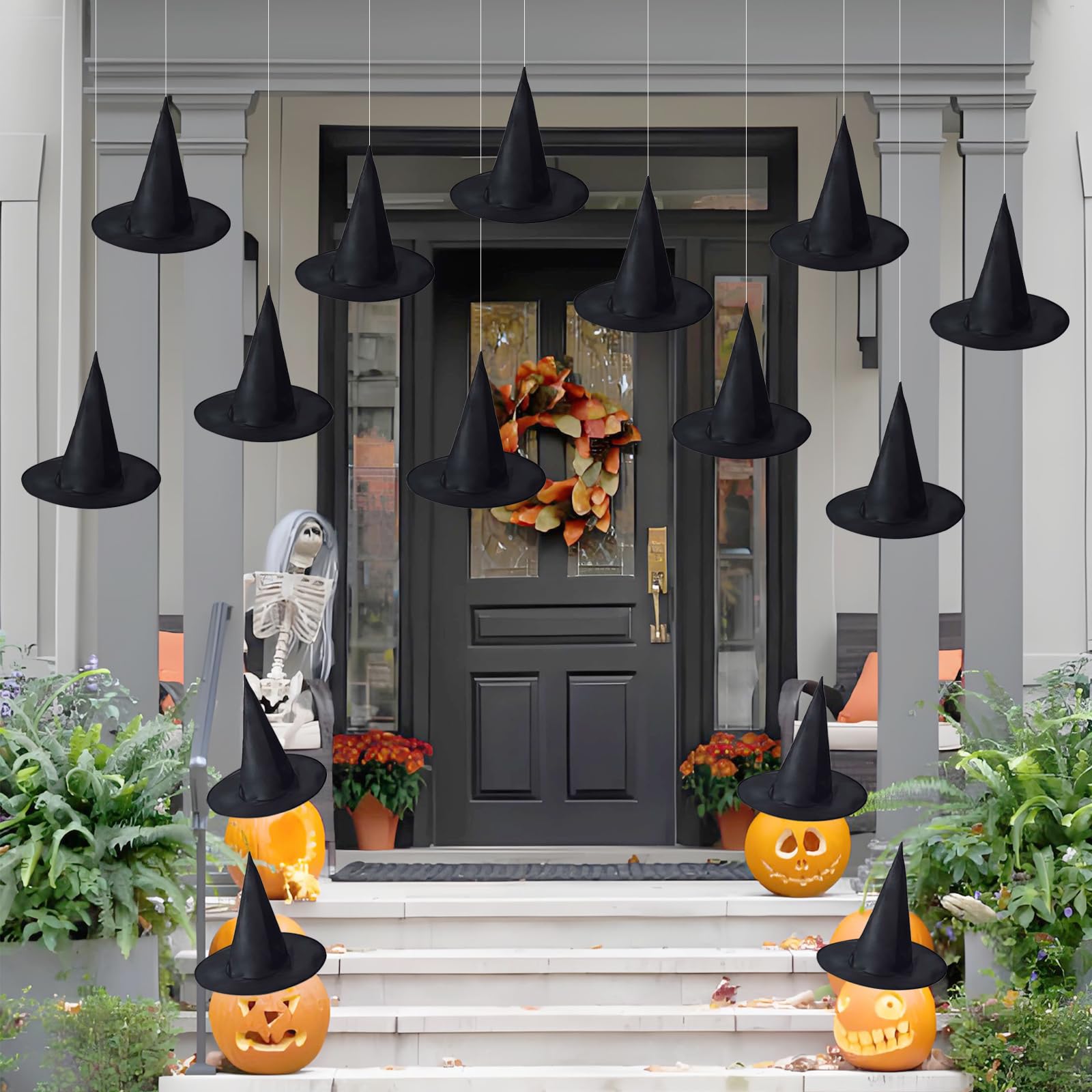 CGIYYAR yard display witch hats featured in outdoor Halloween setup.