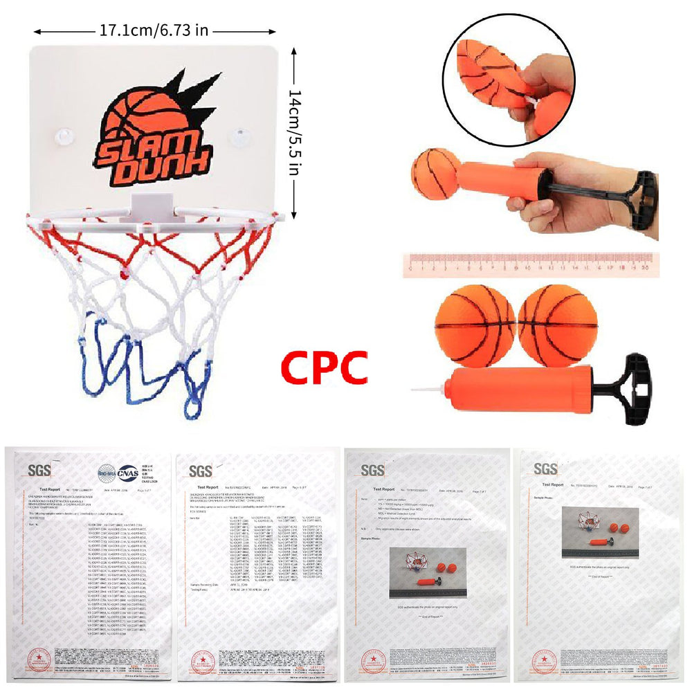 CGRTEUNIE Congerate Slam Dunk backboard dimensions shown for space saving