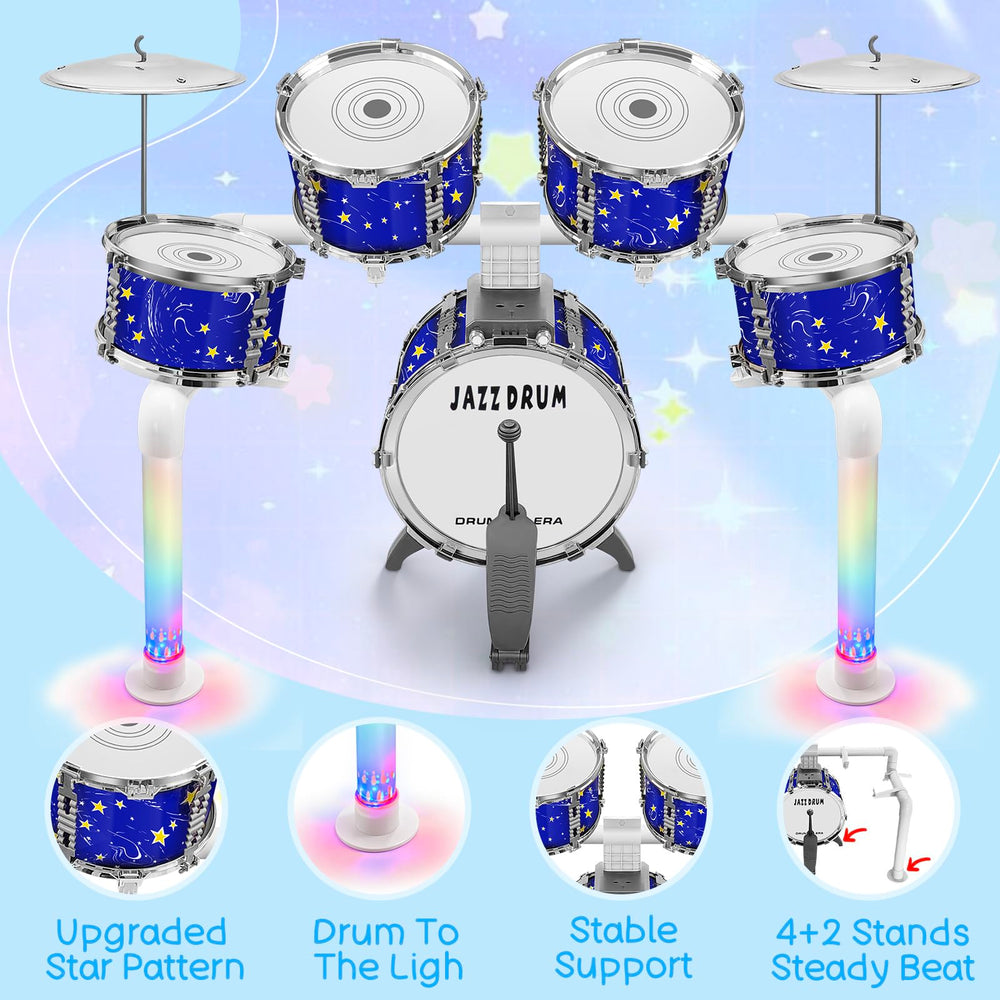 CHADRIGIVS bass drum with pedal enhances coordinated rhythm practice