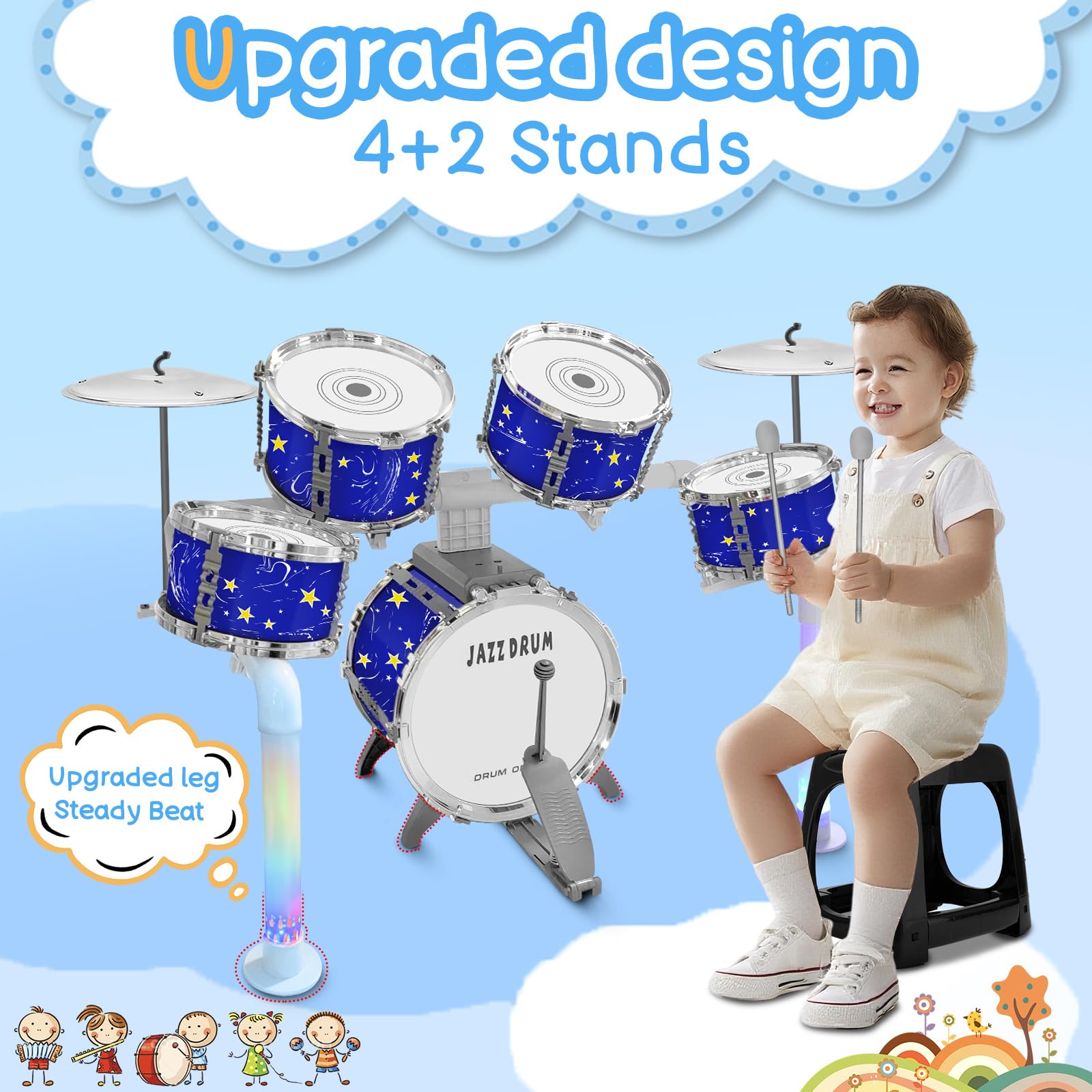 CHADRIGIVS colorfully light-up kit with vibration-activated lights ignites music curiosity