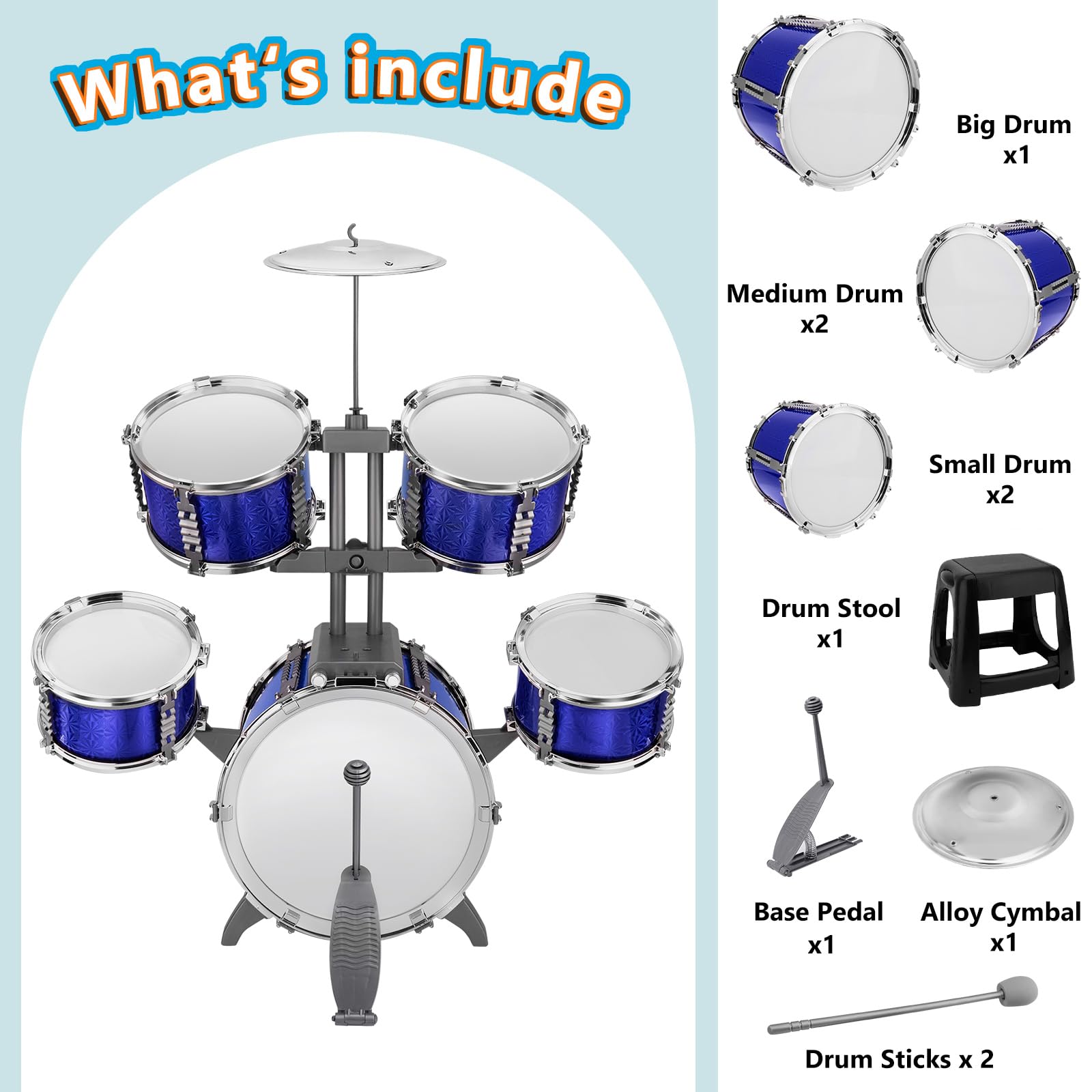CHADRIGIVS drumsticks included for immediate jam sessions