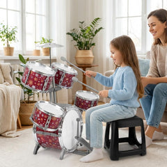 CHADRIGIVS red drum set in-box assembly guide for quick setup