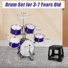 CHADRIGIVS Kids Jazz Drum Set durable materials ensure long-lasting toddler use.
