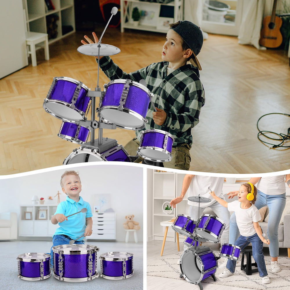 CHADRIGIVS Kids Jazz Drum Set tom drum encourages timing and rhythm exploration.
