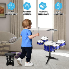 CHADRIGIVS Toddler Drum Set blue cymbal closeup, inviting rhythm exploration