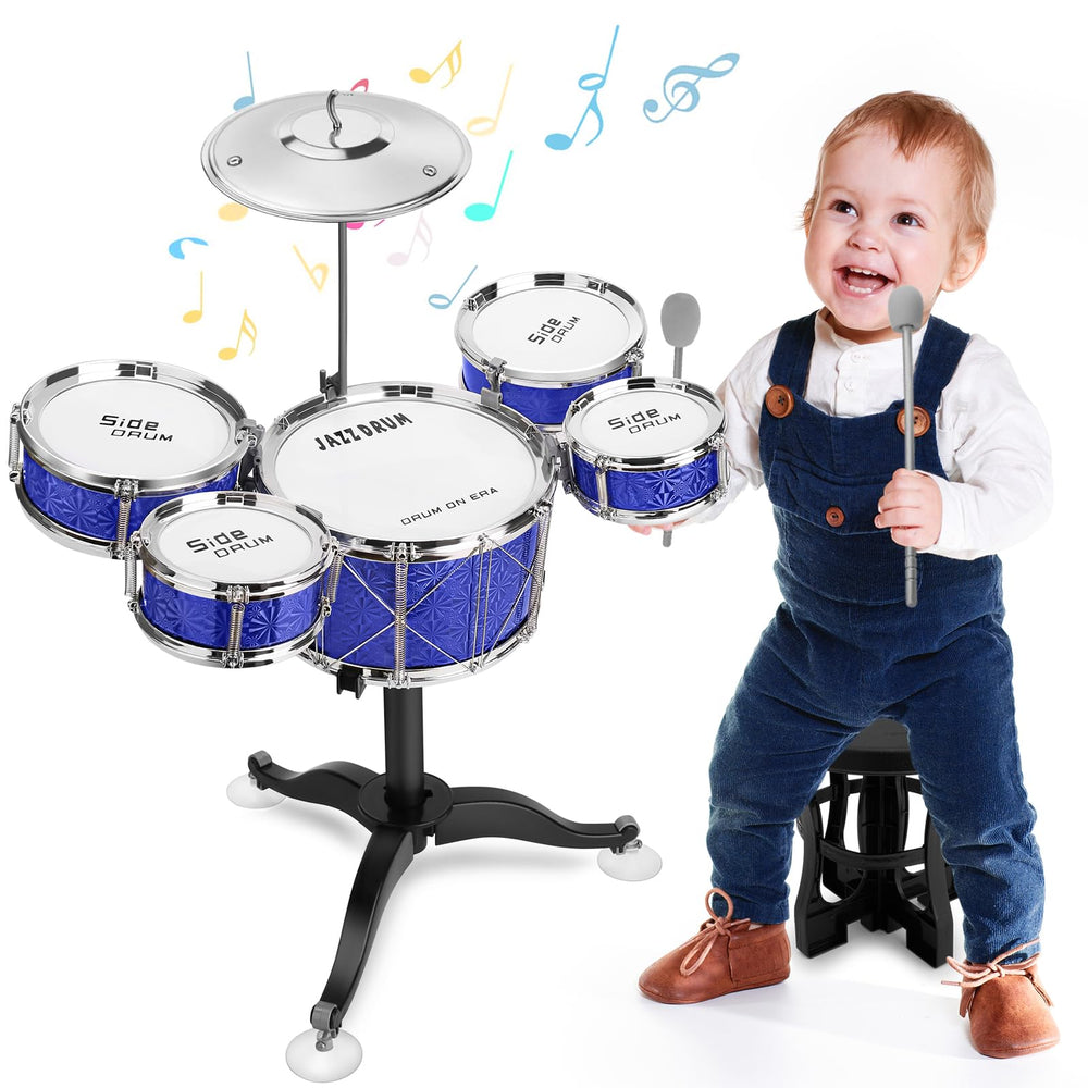 CHADRIGIVS Toddler Drum Set blue packaging box, perfect gift ready packaging