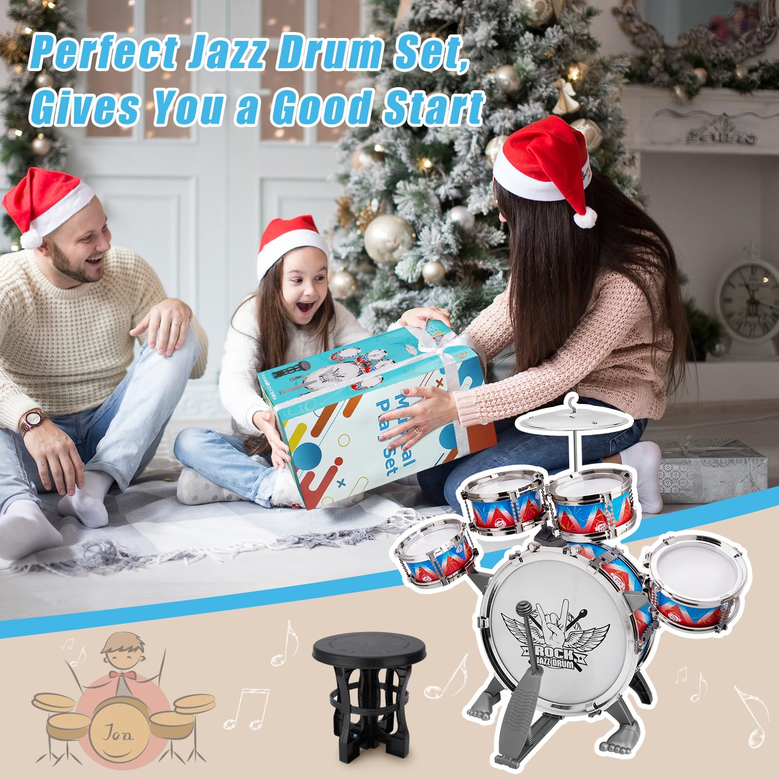 CHADRIGIVS toddler drum set colourful design to inspire imagination