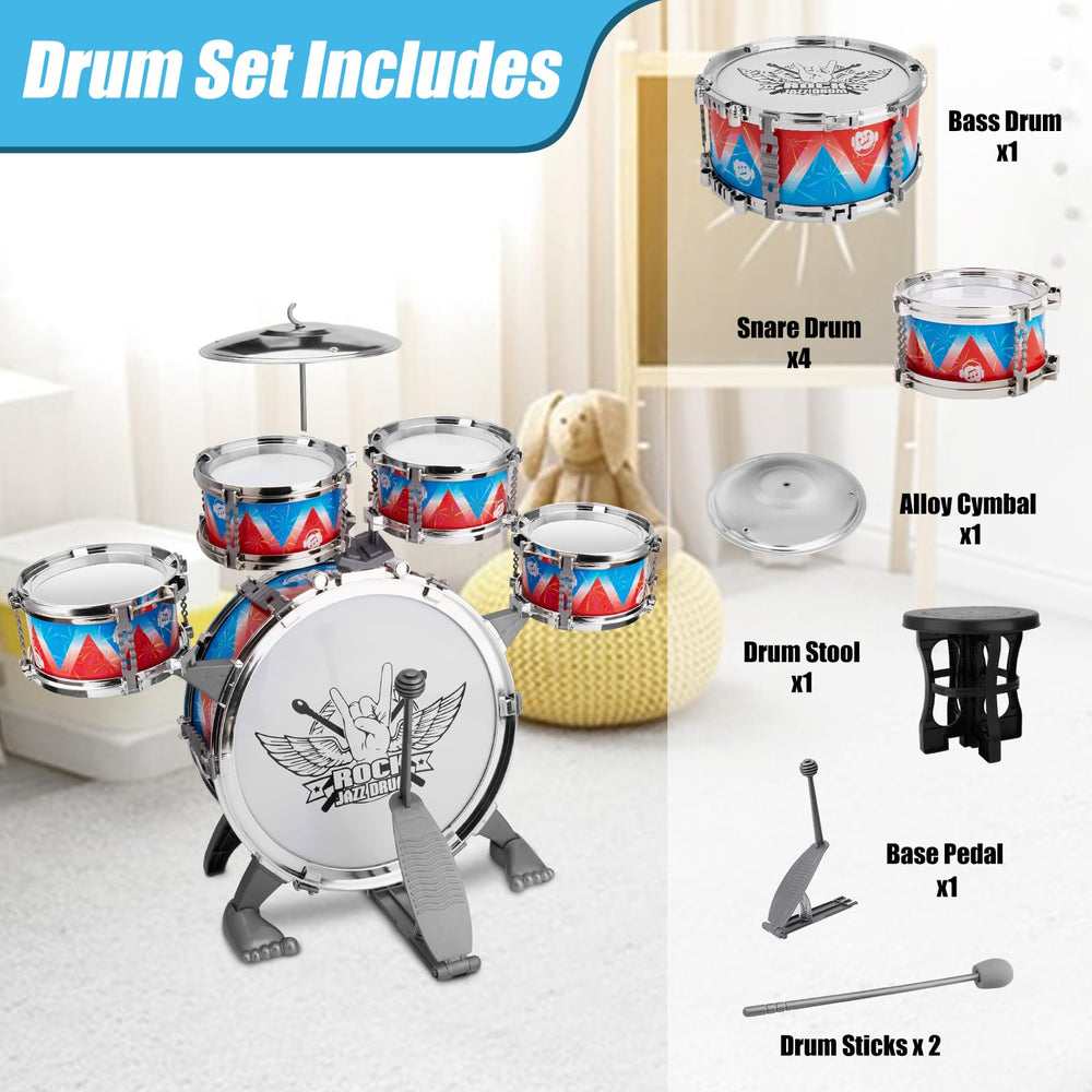 CHADRIGIVS toddler drum set easy setup in minutes for quick play