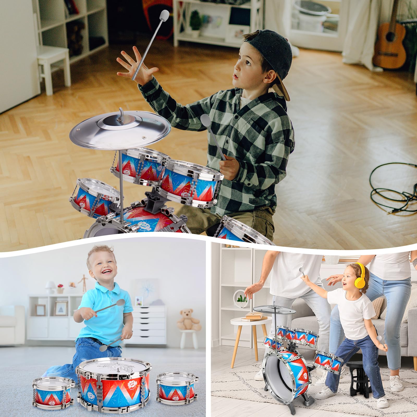CHADRIGIVS toddler drum set kid-friendly materials built for safety and durability