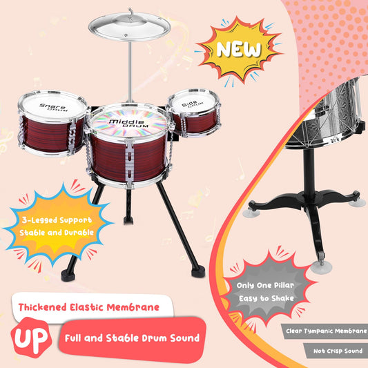 CHADRIGIVS toddler drum set stable base keeps little drummers steady during sessions.