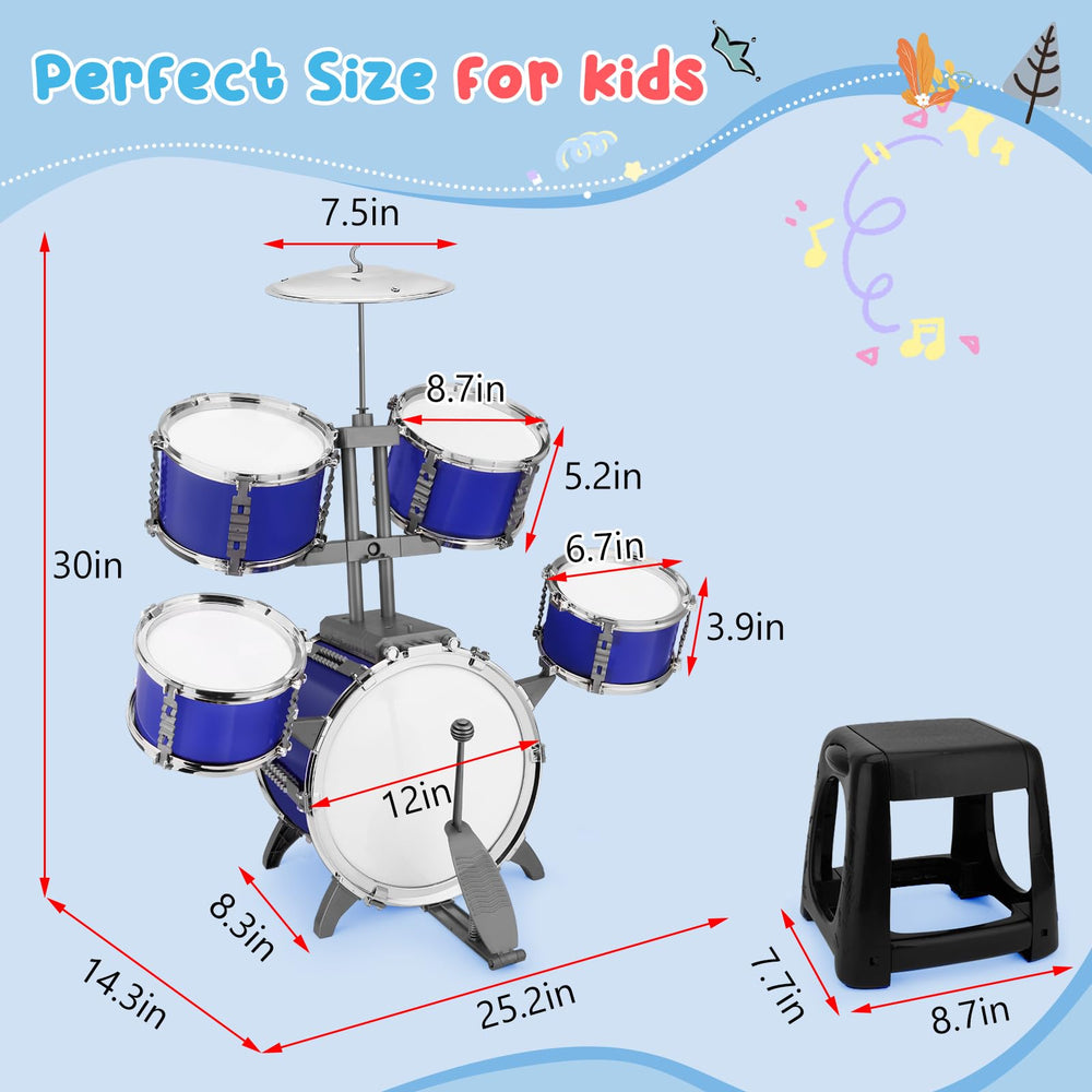CHADRIGIVS upgraded kids drum set drumsticks provide easy tapping and rhythm practice